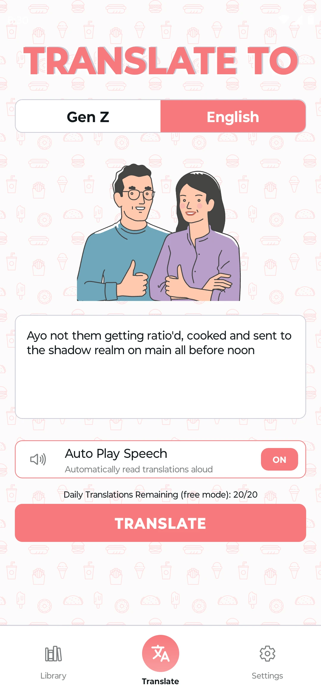 Gen-Z Translator: No Cap screenshot